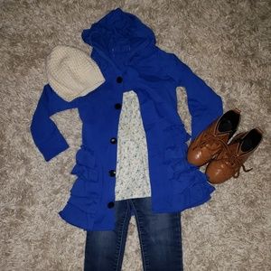 Girls Royal blue boutique hoodie / jacket 2T